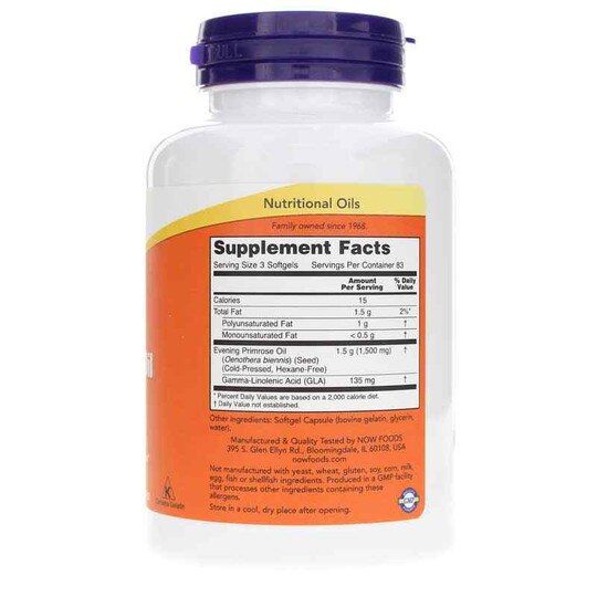 Evening Primrose Oil 500 Mg, NOW